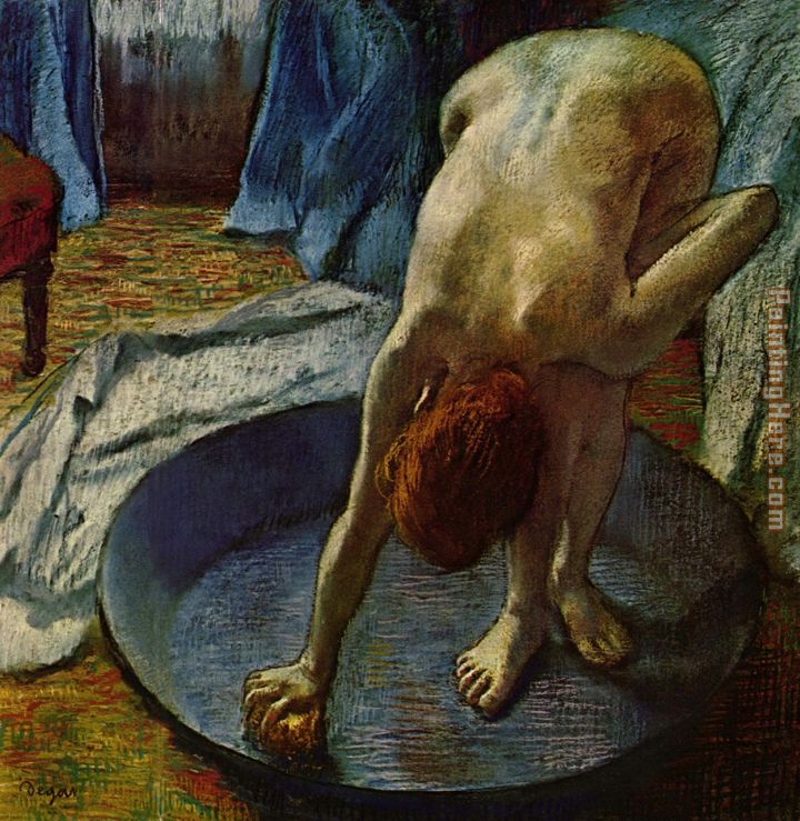 Woman in the Bath 1886 painting - Edgar Degas Woman in the Bath 1886 art painting
